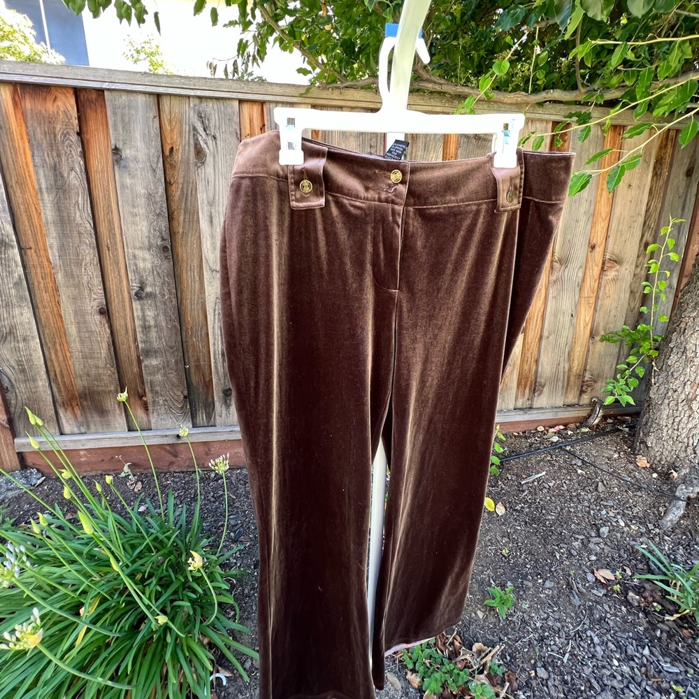 tracy porter velvet flare pants